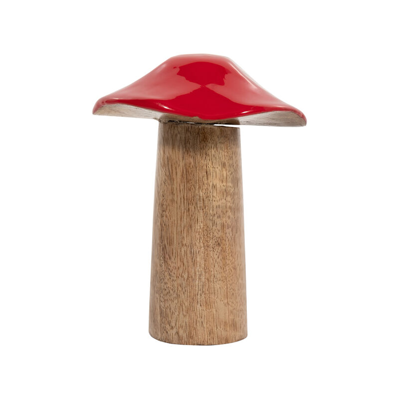 Wood, 6" Toadstool Mushroom image number 2