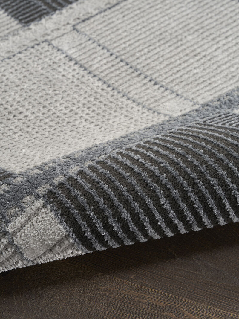 Nordic NRC09 Gray/Black 8' x 10' Rug