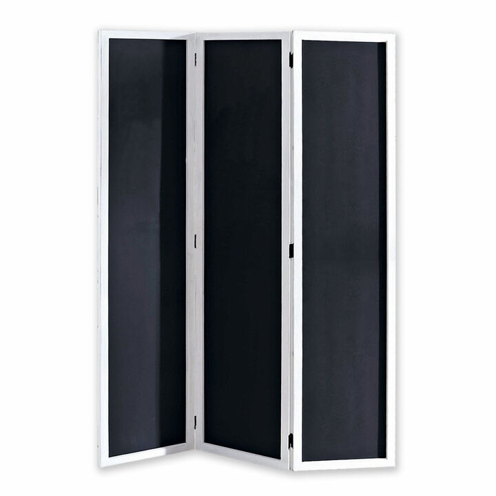 Portable Wood Folding 3-Panel Screen for Elegant Room Separation and Decor
