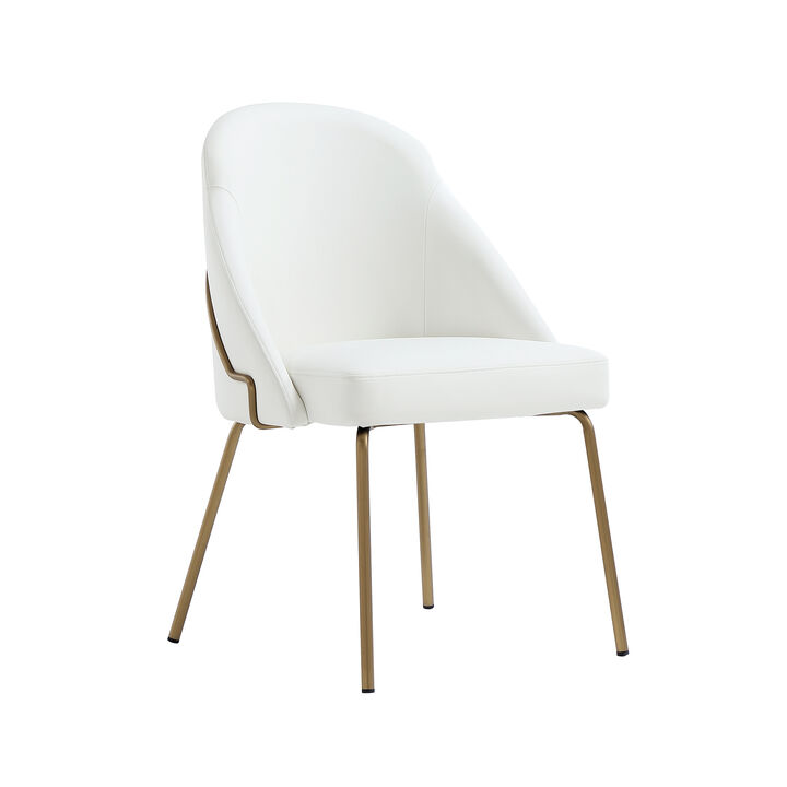 Gracie Dining Chairs in White and Gold (Set of 4)