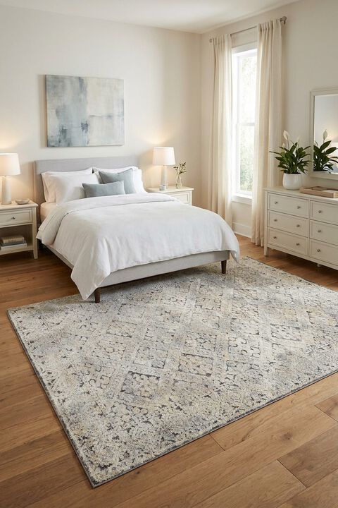 Theory THY-05 Grey/Sand 3'7" x 5'7" Rug