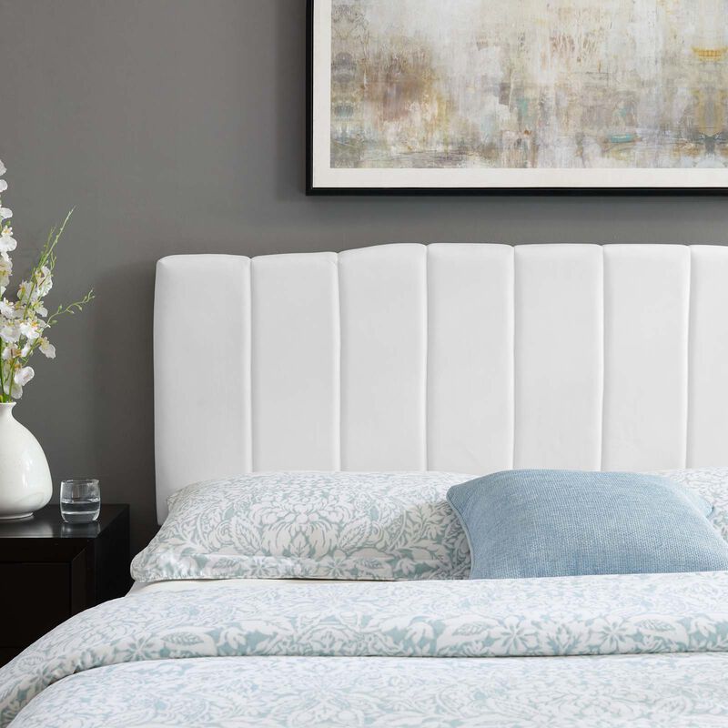 Camilla Channel Tufted Full/Queen Performance Velvet Headboard image number 6