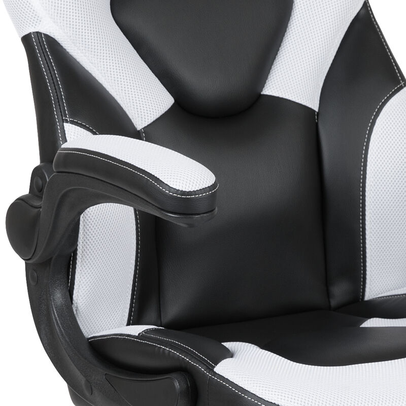 X10 Gaming Chair Racing Office Ergonomic Computer PC Adjustable Swivel Chair with Flip-up Arms, / LeatherSoft image number 6