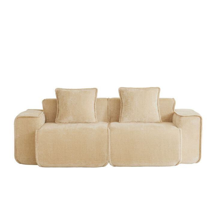 Glaquu Velvet Loveseat