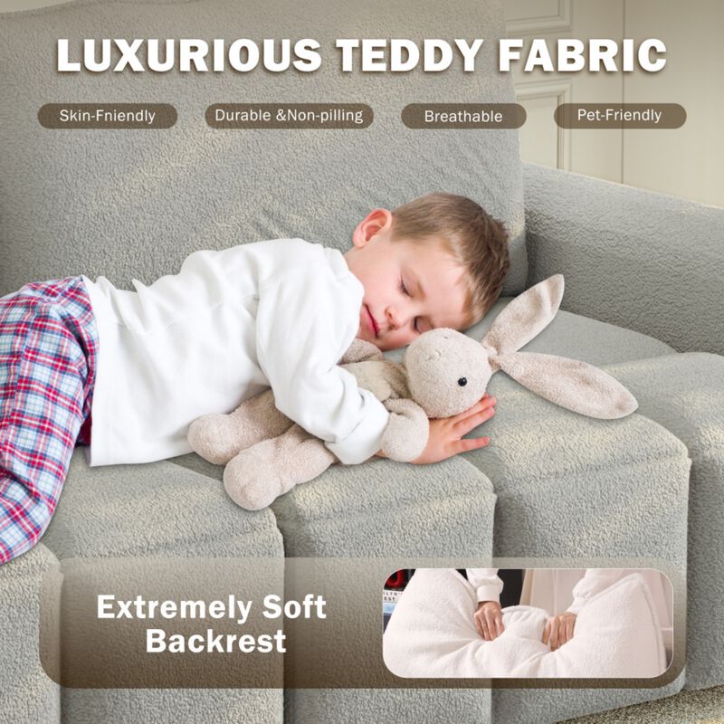 Rerjeb Teddy 3-in-1 Convertible Sleeper Sofa Bed image number 7