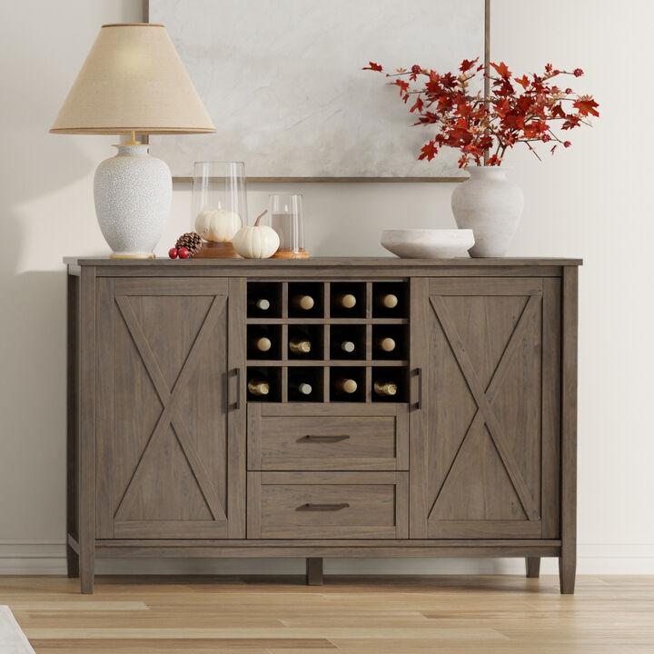 Simpli Home Ela Sideboard with Wine Storage