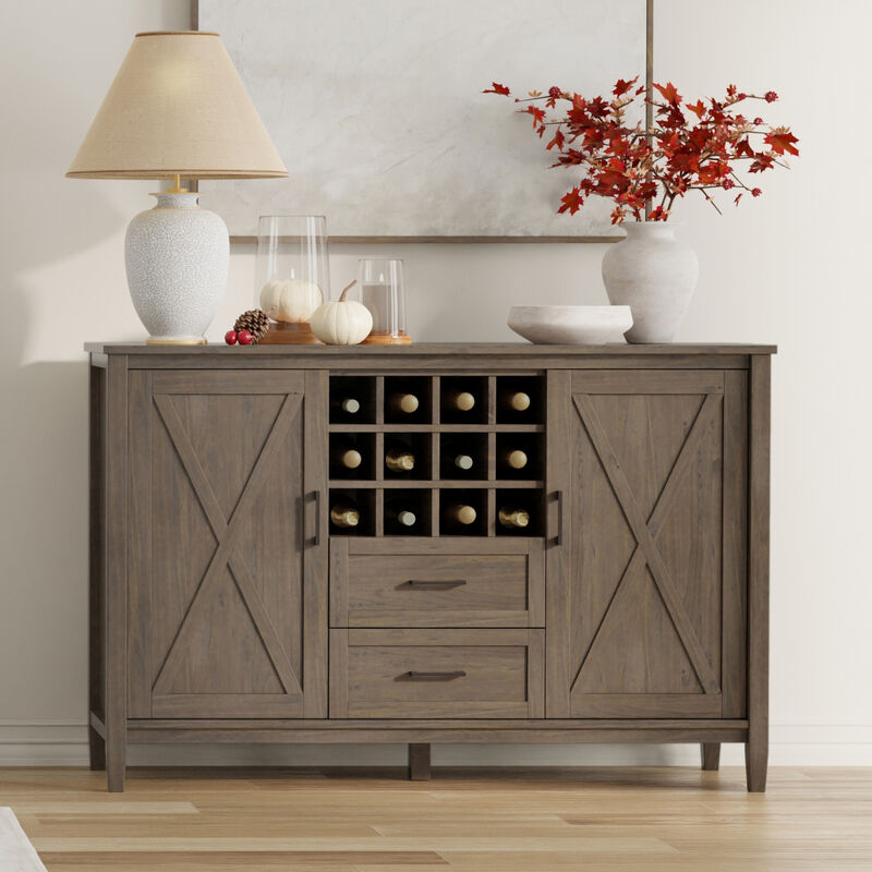 Simpli Home Ela Sideboard with Wine Storage image number 1