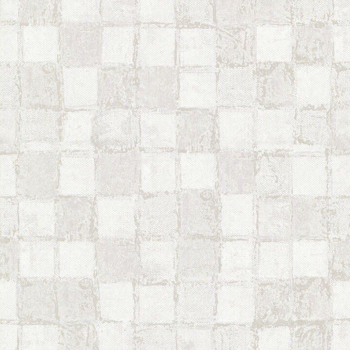 Varak Platinum Checkerboard Wallpaper (Set of 2)