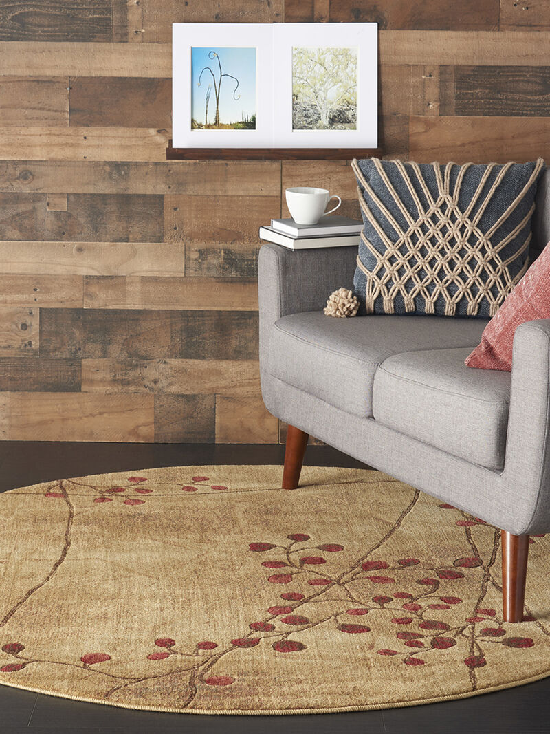 Somerset ST74 Latte 3'6" x Round Rug