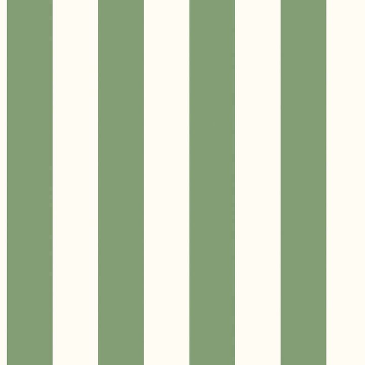 Smart Stripes 3 Awning Stripe Green and White Wallpaper G45401