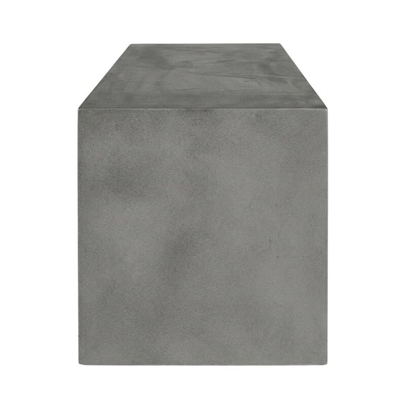 Outdoor Escape Concrete Outdoor Bench, Contemporary Garden Bench for Patio and Backyard image number 1