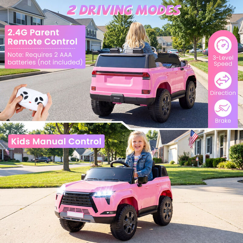 24V 4WD Kids Ride On Vehicle with Remote Control for Yard and Garden Play image number 5