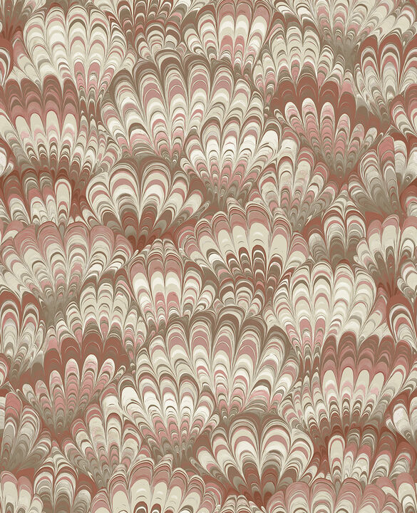 Octavia Ruby Marbled Ink Wallpaper