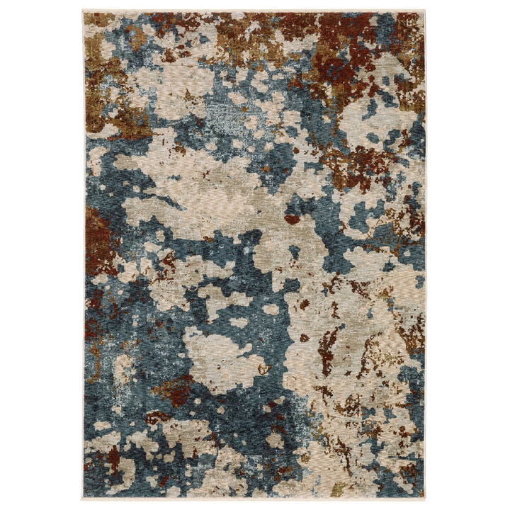 HomeRoots Abstract Runner Rug With Fringe