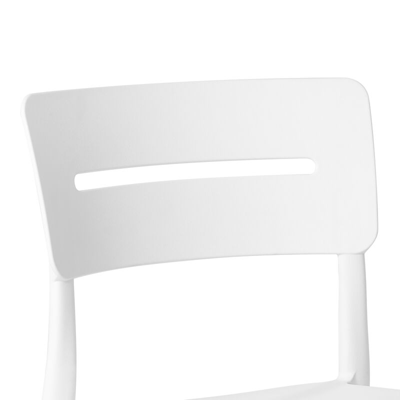 WestinTrends Outdoor Modern Stackable Plastic Patio Dining Chairs (Set of 2)