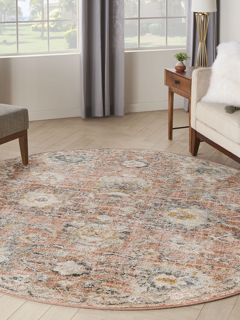 Oushak Home OUS01 Rust 7'10" x Round Rug