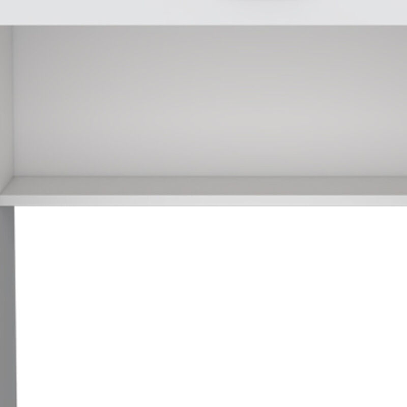 HomeRoots 32" White Wood Computer Desk With Drawer image number 3