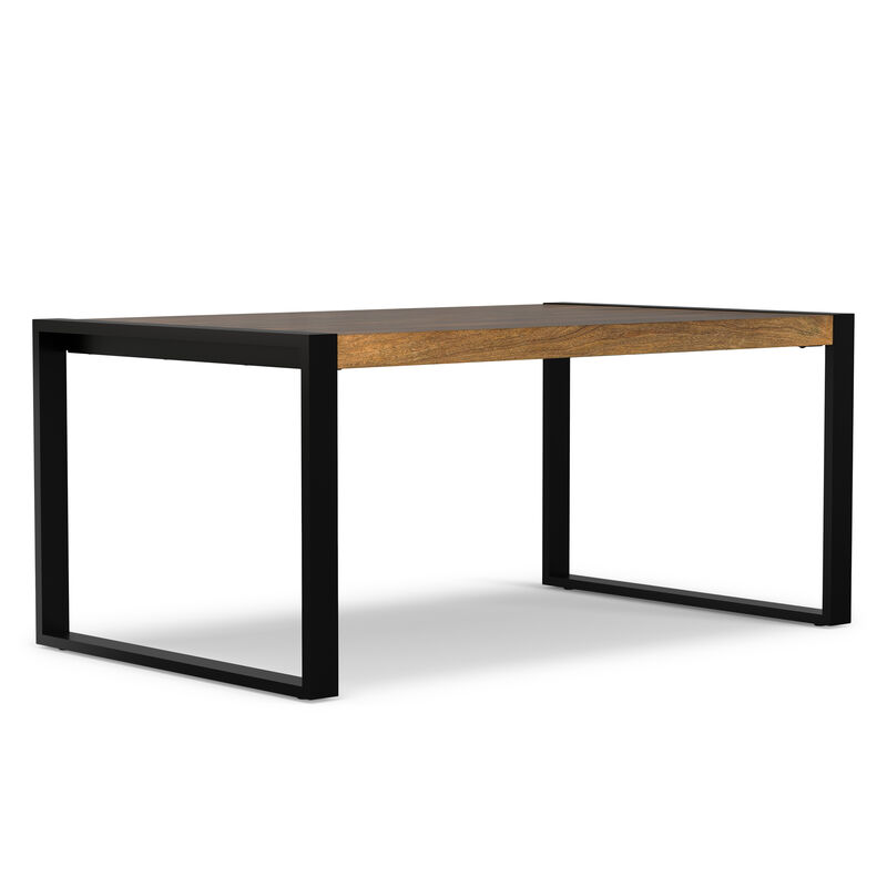 McKenzie 66 inch x 40 inch Rectangle Modern Industrial Dining Table in Light Tobacco image number 0
