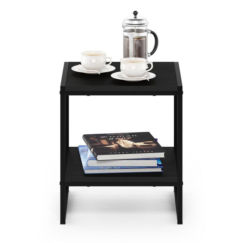 Furinno Camnus Modern Living 2-Tier End Table, Americano