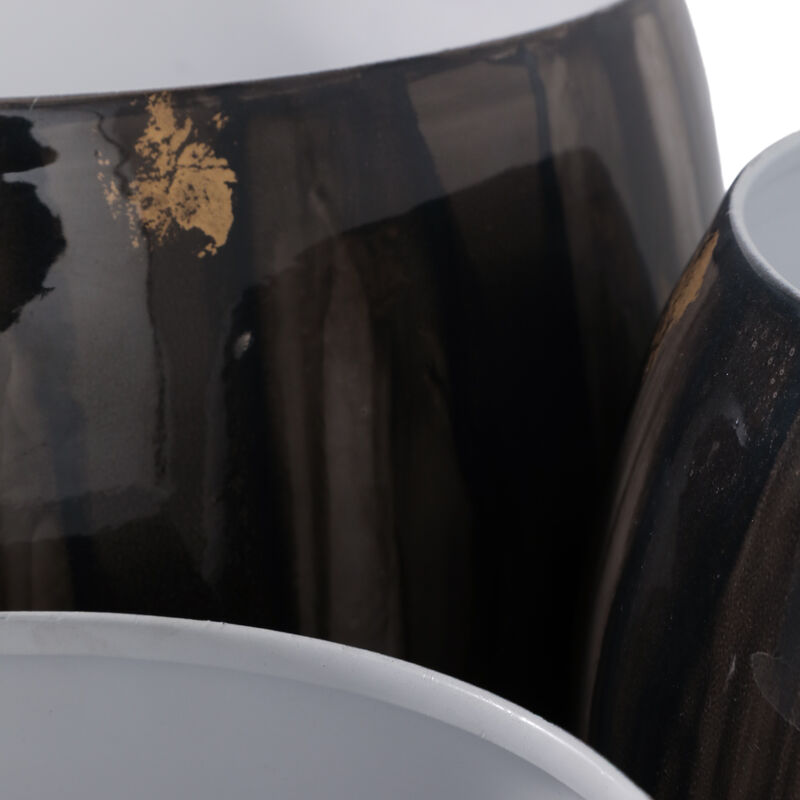 S/3 Marbled Metal Planters image number 5