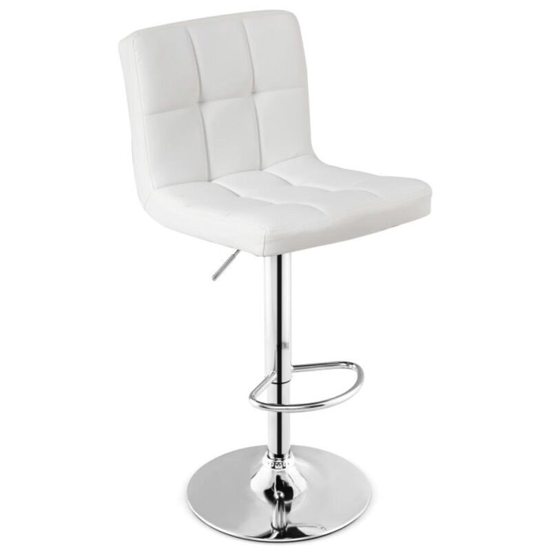 Hivvago Adjustable Swivel Bar Stool with PU Leather