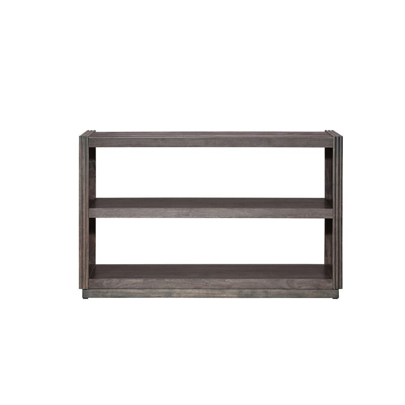 Liberty Furniture Modern Edge Sofa Table for Living Room Storage Display - Caffe Brown image number 2