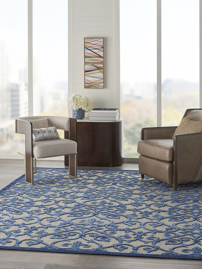 Aloha ALH21 Gray/Blue 3'6" x 5'6" Rug