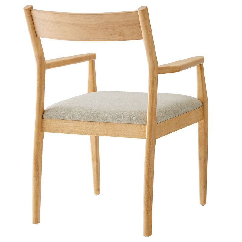 Solara Fabric Wood Dining Armchairs Set of 2 image number 5