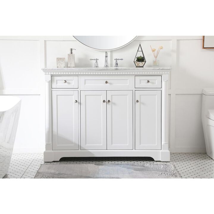 Elegant Kitchen and Bath 48 inch Single bathroom vanity in  White