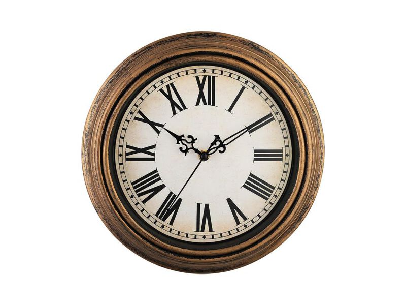 Small Retro Wall Clock 10 Inch Silent Non Ticking Roman Numerals Vintage image number 0