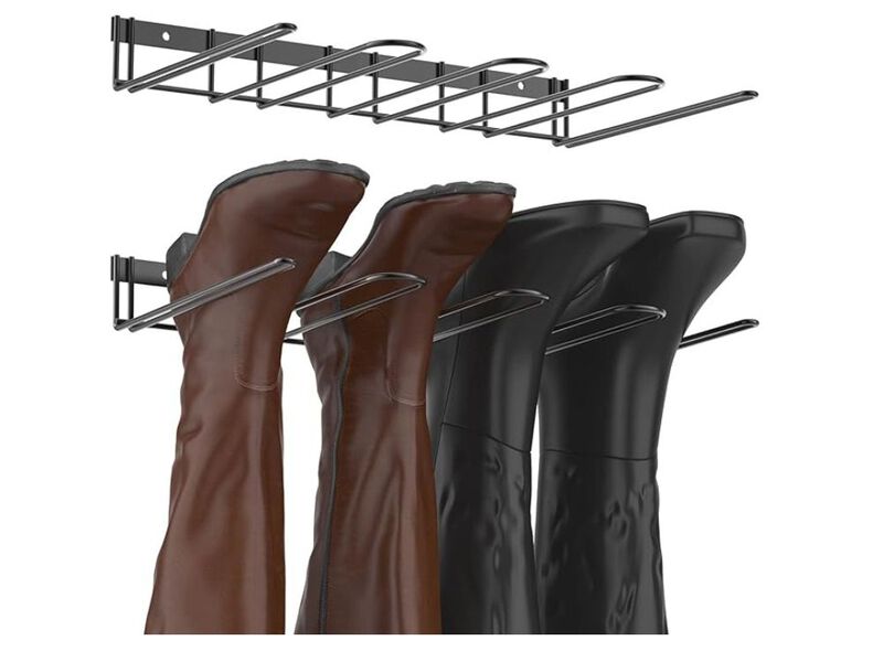 Entryway Metal Shoe Organizer 4 Pair Closet Storage Boot Rack image number 0