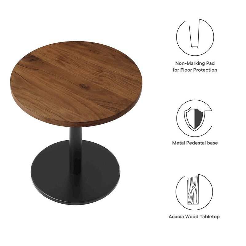 Viva Round Acacia Wood Side Table image number 1