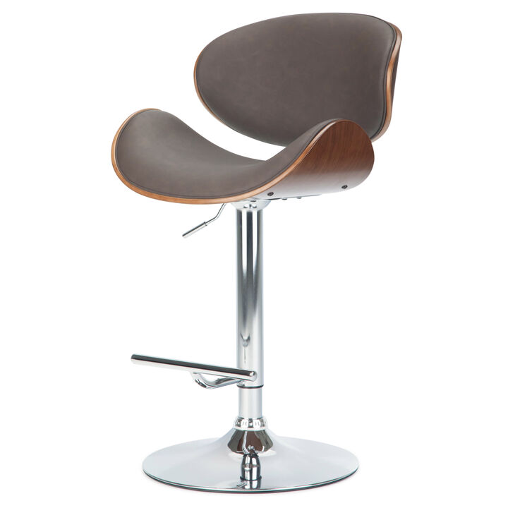 Marana Bentwood Adjustable Swivel Bar Stool