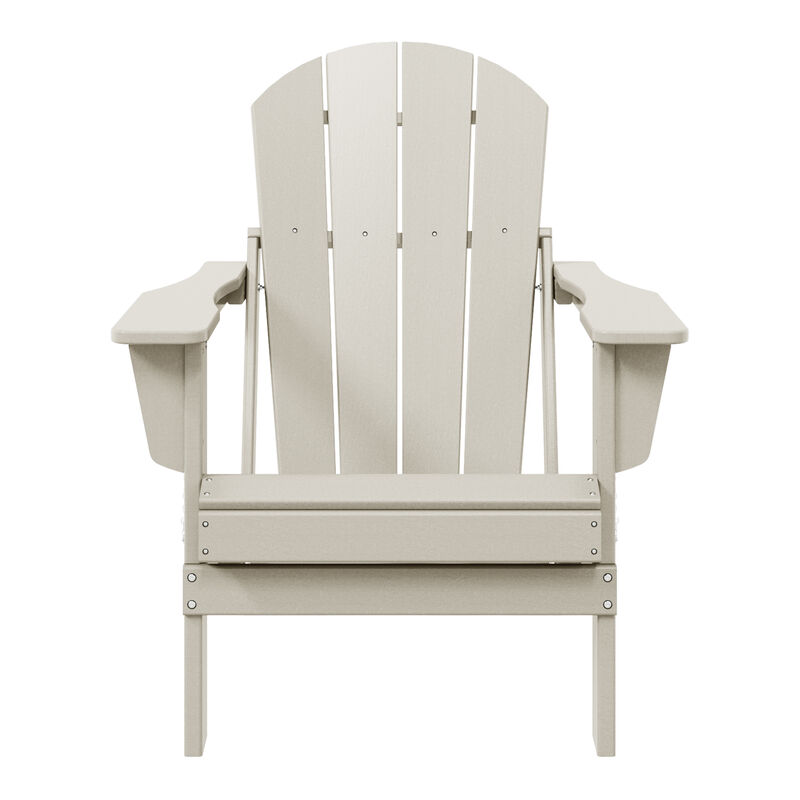 WestinTrends HDPE Outdoor Patio Folding Poly Adirondack Chair
