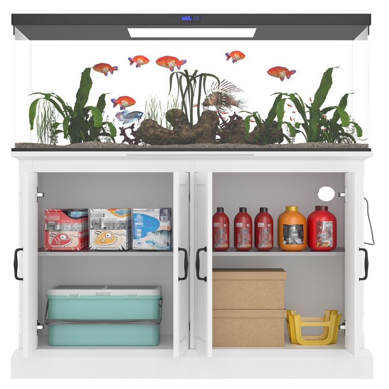 Whisen 55-75 Gallon Cabinet, Fish Tank Stand with Power Outlet, Aquarium Stand image number 4