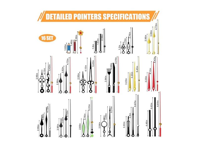 Pack Mechanism Kit Sweep Total Shaft Wall Clock Silent Non Ticking Home Decor image number 1