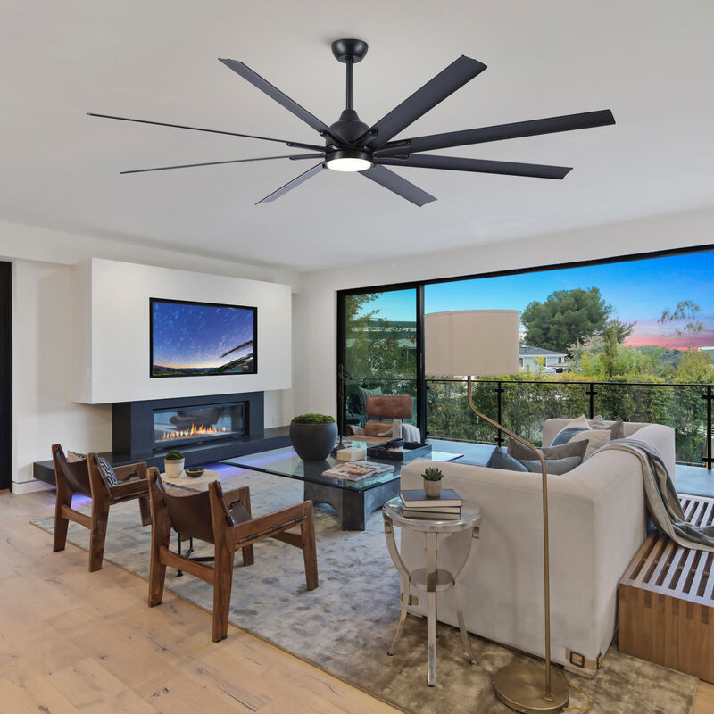ELEMENT ACE Super Large Ceiling Fan with Remote Control and Integrated LED Light Kit for Efficient Cooling image number 6