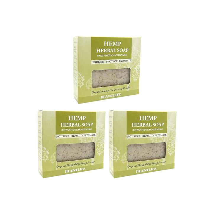 Plantlife Bar Soap - Vegan Hemp 3 Pack