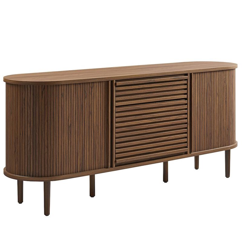 Harlan 67" Fluted Oval Sideboard Cabinet image number 0