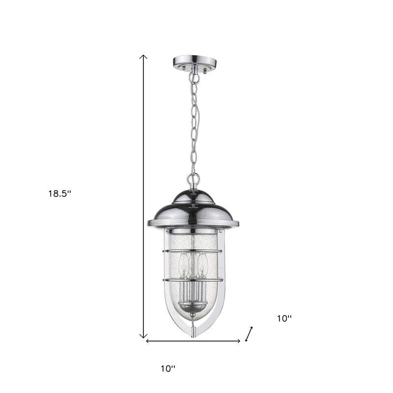 Hivvago Dylan 3-Light Chrome Hanging Lantern