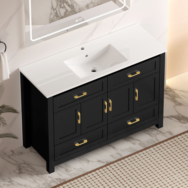 Nafvas 48" Bathroom Vanity with Resin sink image number 2