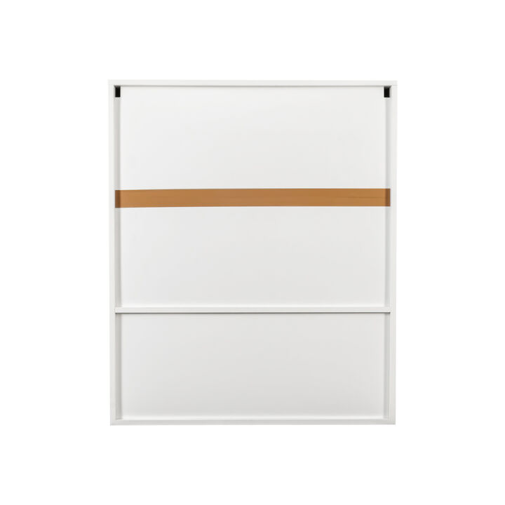 ELEMENT ACE Two Door Wall Mount Bathroom Mirror Cabinet with Adjustable Shelves and Facial Tissue Storage Organization