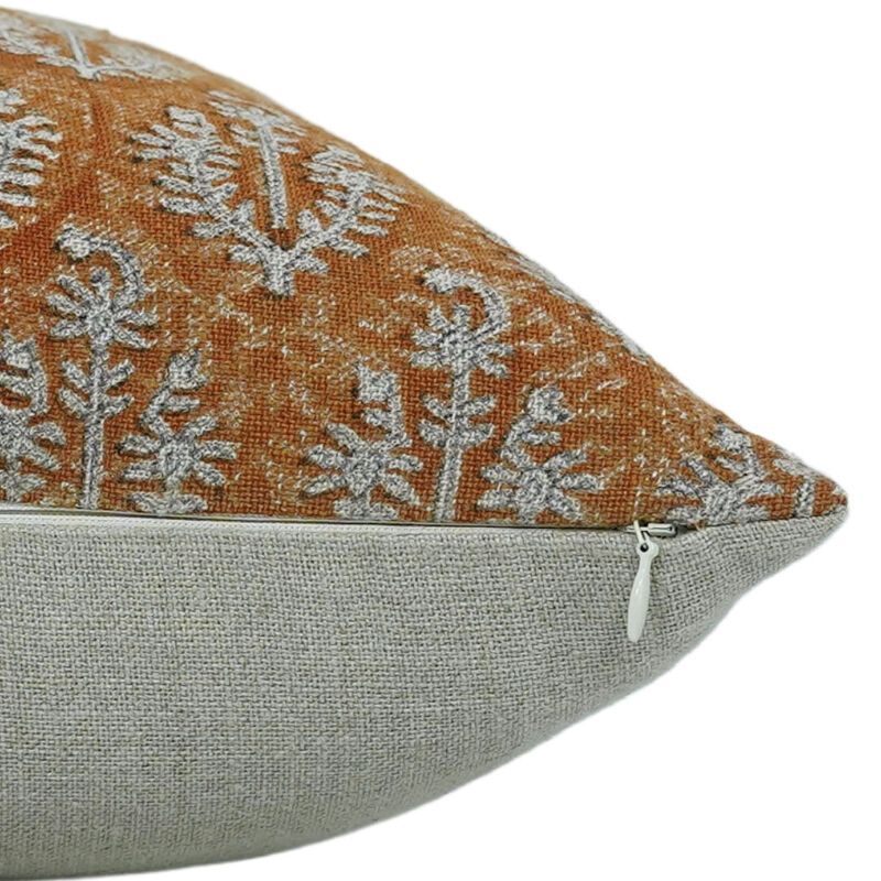 Fabdivine Handmade Farmhouse Heavy Linen Pillow Cover Boho Rectangle Throw Cushioncase Block Print for Sofa, Bed, Dining, D&eacute;cor, Neelgagan image number 7