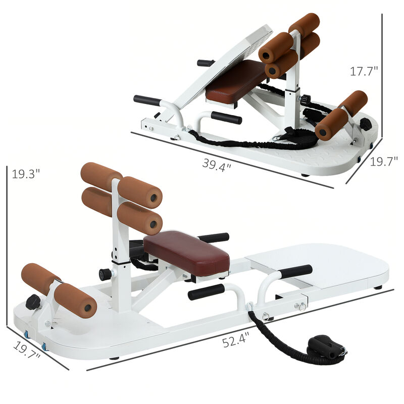 Hivvago Foldable Sissy Squat & Hip Thrust Machine with Push Up Stand image number 2