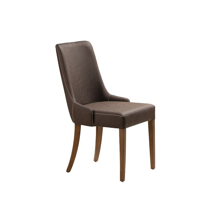 Decorotika Golden Chair-Brown & Walnut