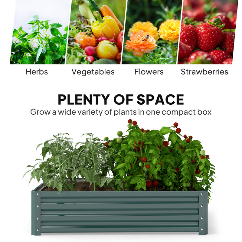 Hivvago 4' x 4' Garden Bed with Durable Metal Construction image number 3