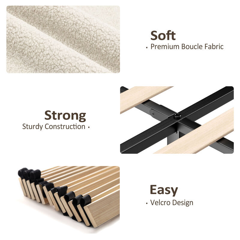 Sarick Plush Upholstered Platform Bed image number 3