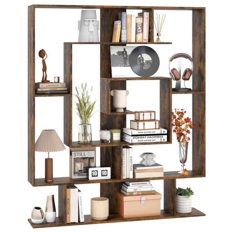 Hivvago 7-Tier Bookshelf  Open Display Shelf Rack for Home Office