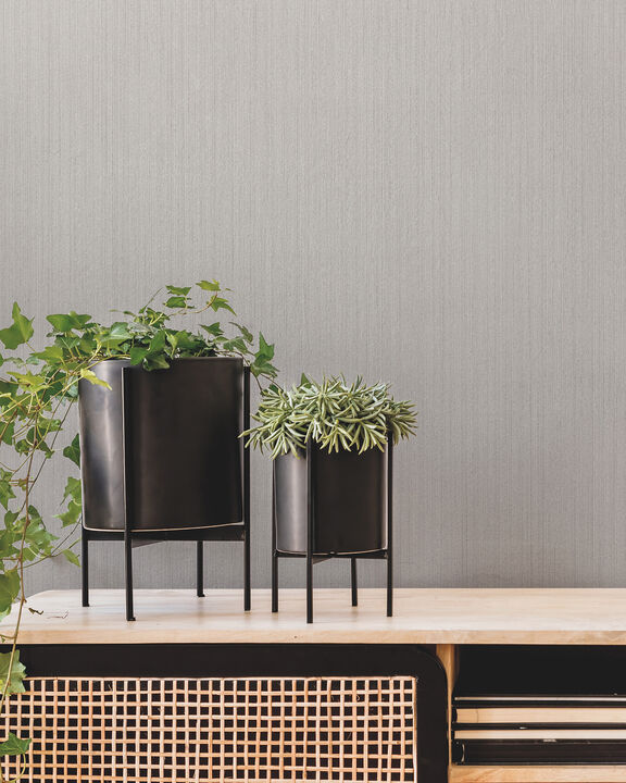 Warren Grey Striated Wallpaper