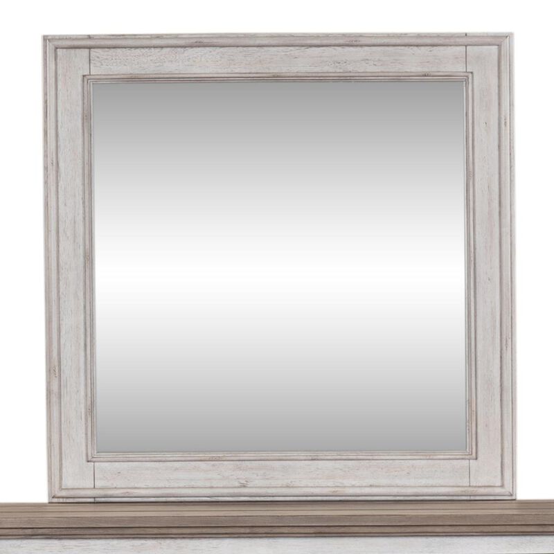 Liberty Furniture Heartland Landscape Mirror in Antique White w/ Tobacco Top image number 2
